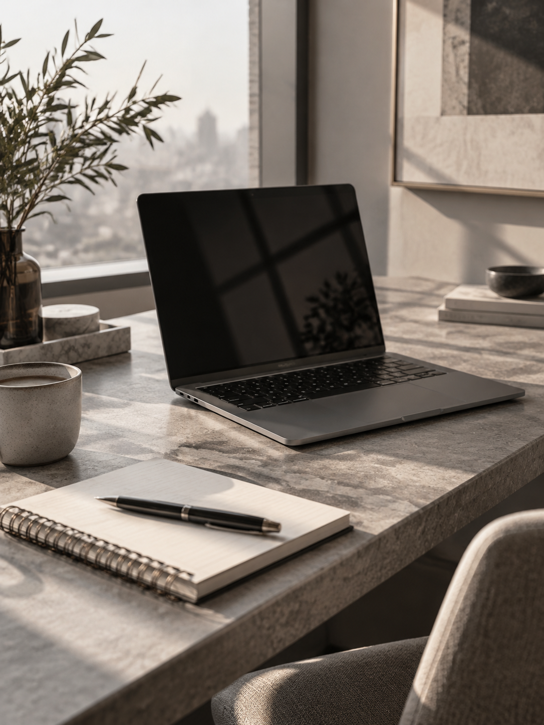 Onboarding specialist mapping a clinic workflow at a desk